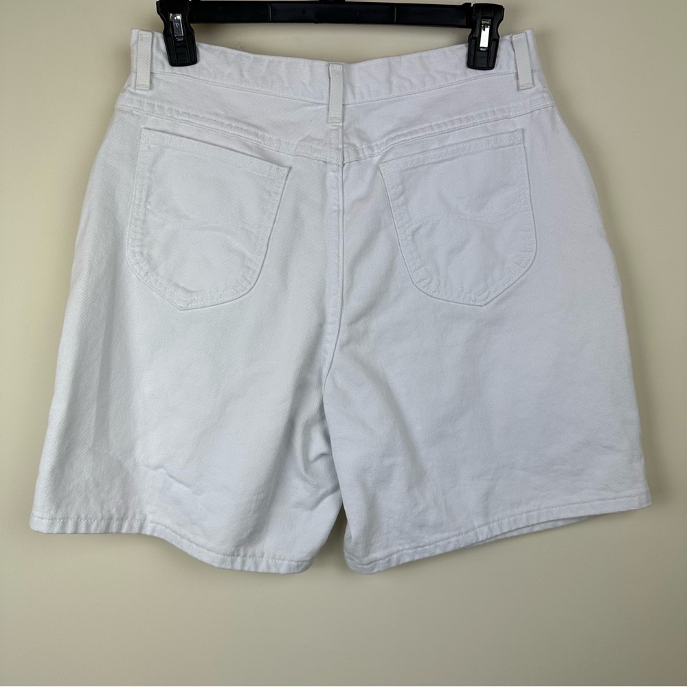Vintage Lee White High Waisted Bermuda Dad Shorts Size 18 - Picture 4 of 10